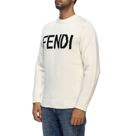 fendi sweater mens white|fendi sweat suit for men.